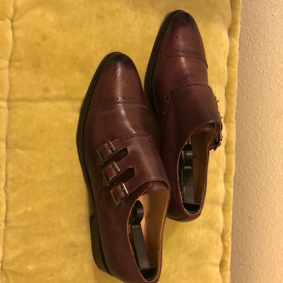 3D.M men burgundy monk strap shoes - Picture 4 of 5
